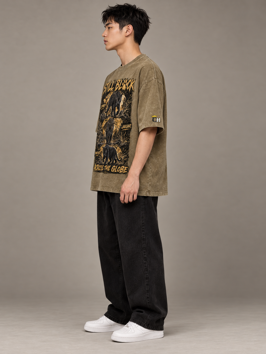CHNY,Featured Collection,Streetwear,Graphic Tee,Luxury Streetwear,Black Cats,Oversized Tee,Vintage Wash,Premium Cotton,Statement Piece