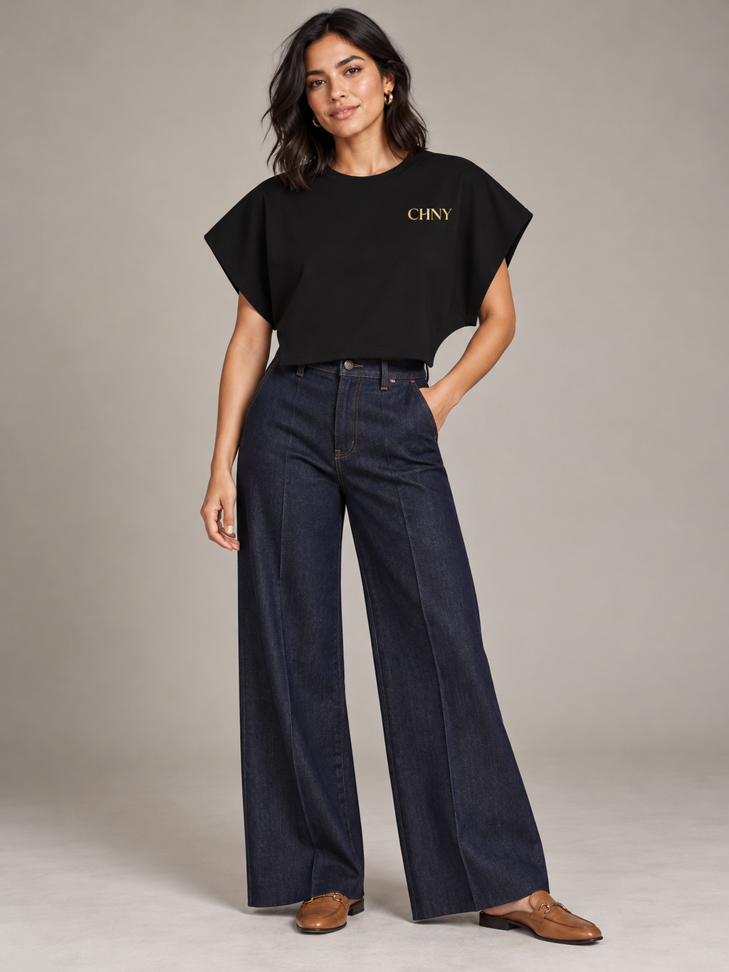 CHNY Signature Dolman Crop Top
