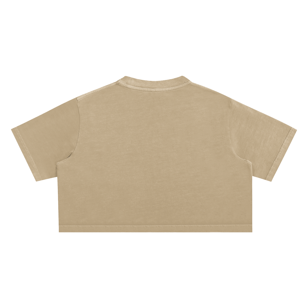 CHNYID,croptee,graphictee,washedfinish,cotton,retrographic,nostalgia,womens,shortsleeve
