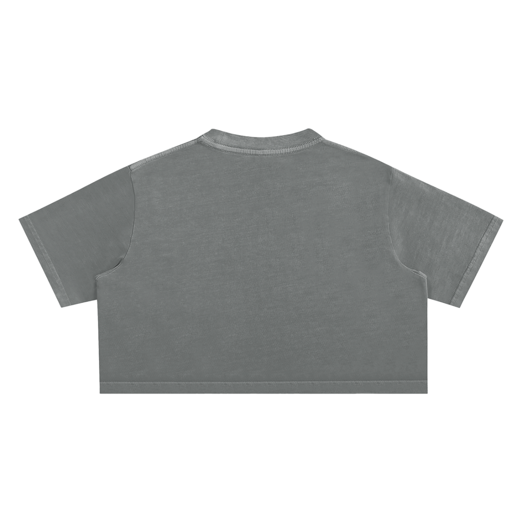 CHNYID,croptee,graphictee,washedfinish,cotton,retrographic,nostalgia,womens,shortsleeve