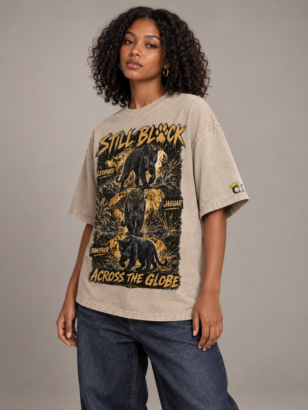 CHNY,Featured Collection,Streetwear,Graphic Tee,Luxury Streetwear,Black Cats,Oversized Tee,Vintage Wash,Premium Cotton,Statement Piece