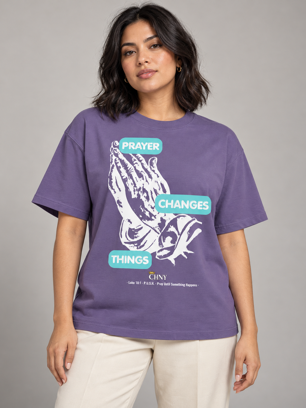 prayerchangesthings,faith,prayinghands,Luke1811,PUSH,graphictee,relaxedfit