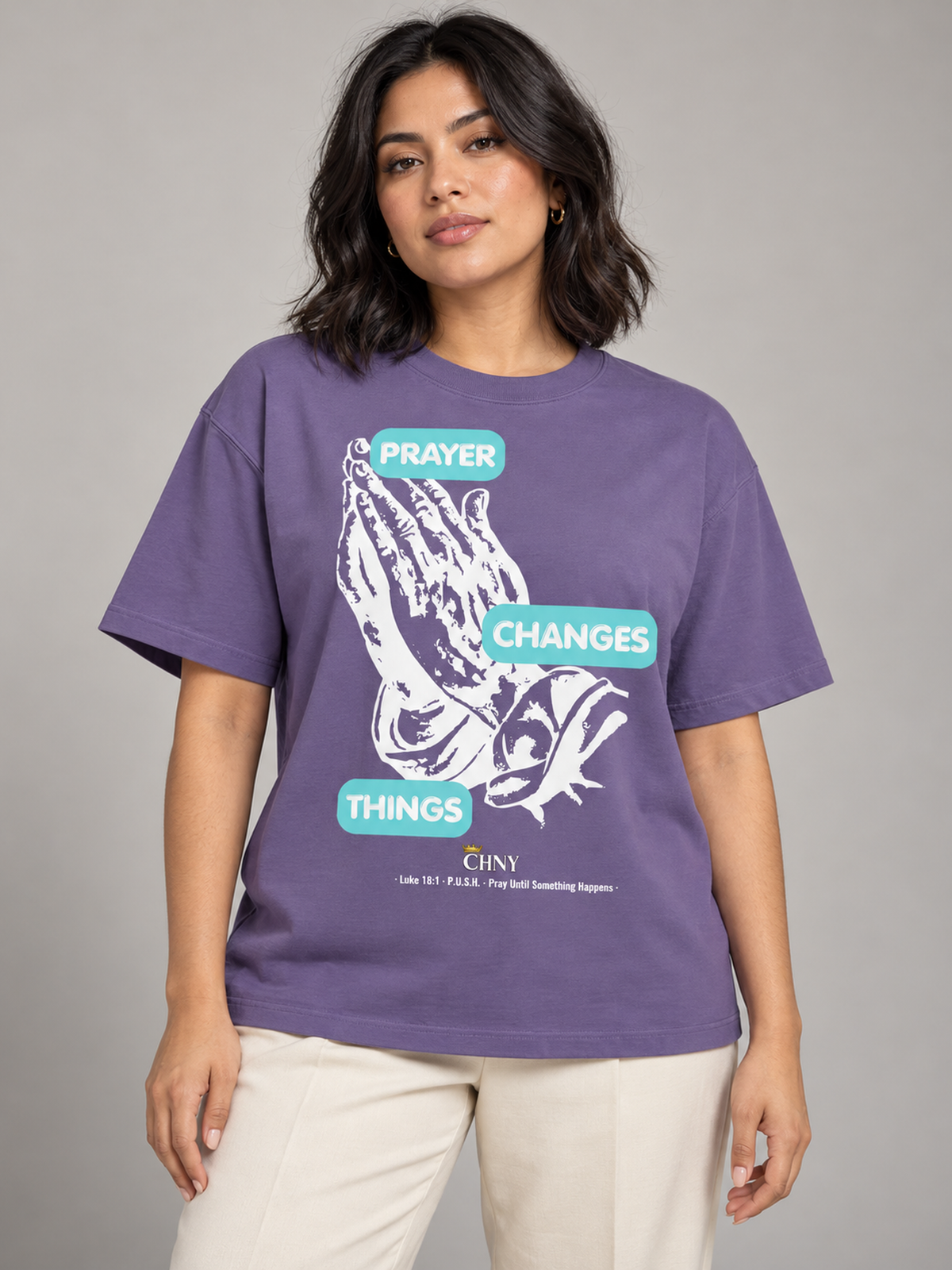 prayerchangesthings,faith,prayinghands,Luke1811,PUSH,graphictee,relaxedfit