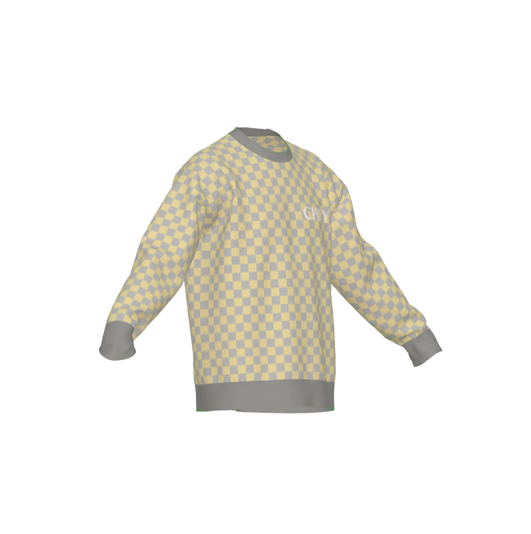 CHNY Checkmate Jacquard Sweater — Limestone