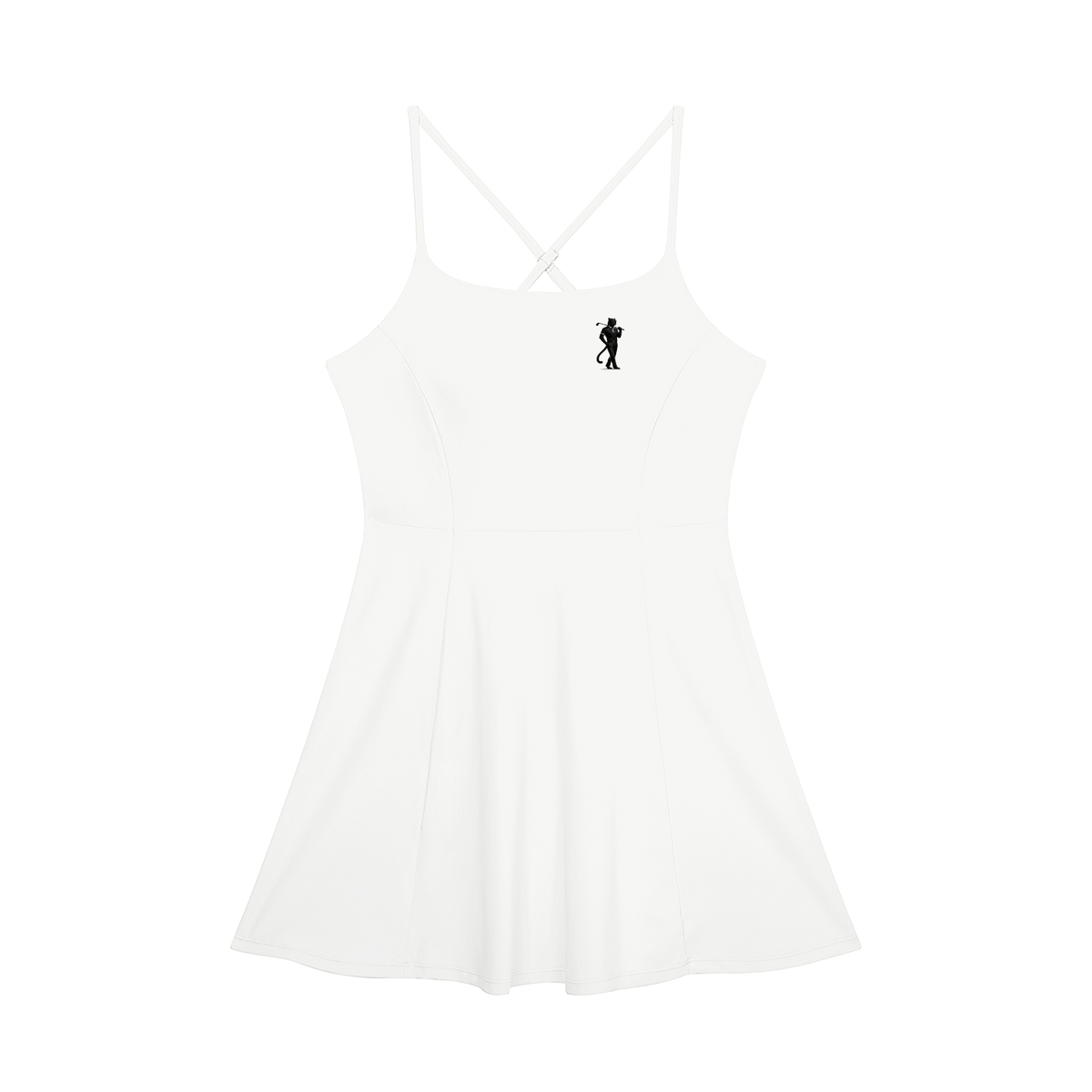 clubhouse,mini,dress,sleeveless,crossback,aline,stretch