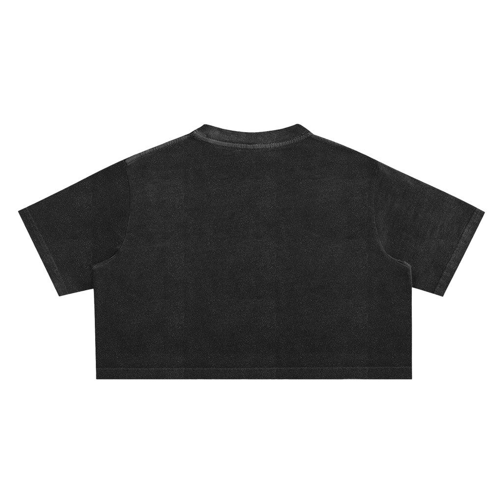 CHNYID,croptee,graphictee,washedfinish,cotton,retrographic,nostalgia,womens,shortsleeve