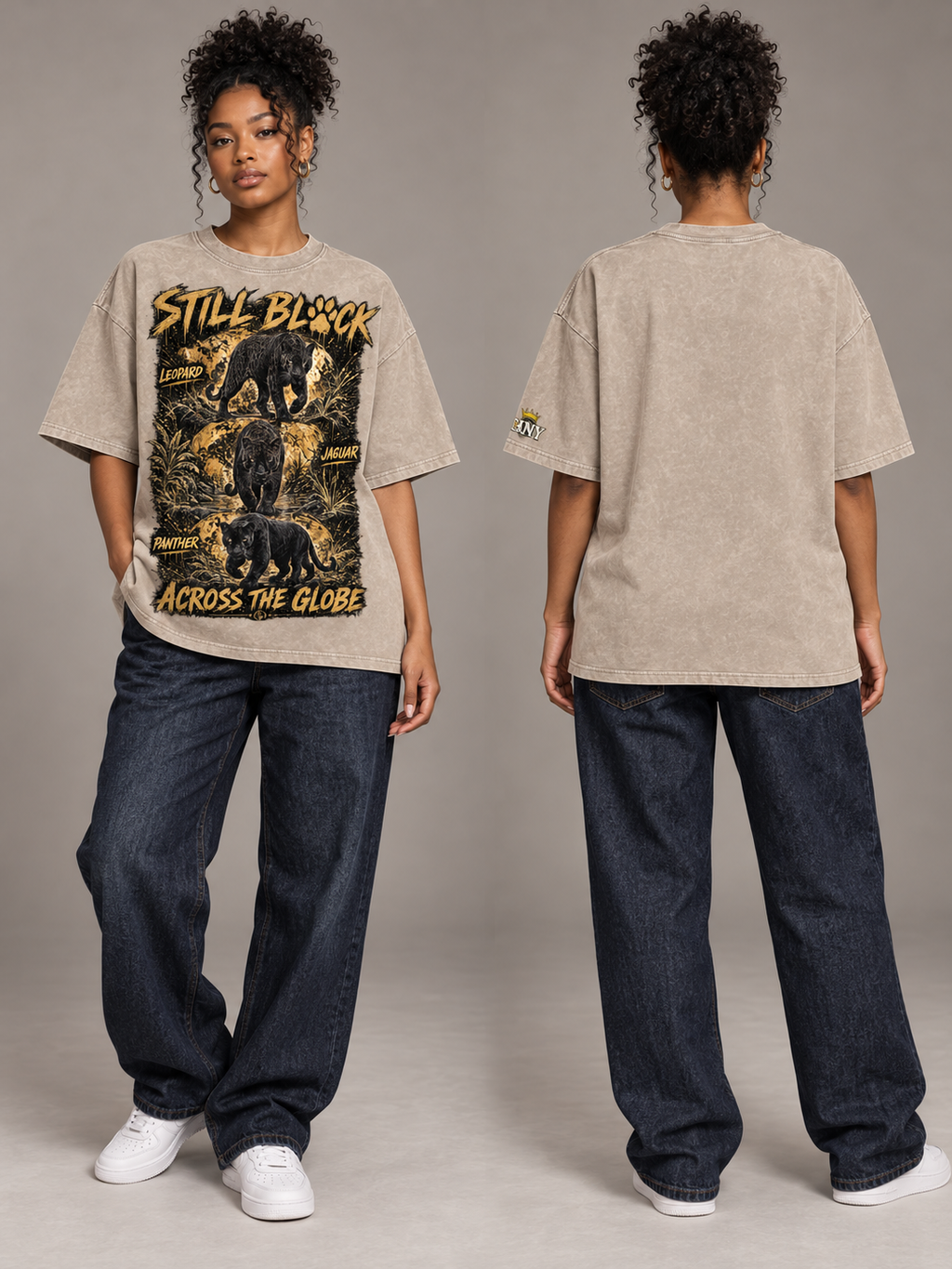 CHNY,Featured Collection,Streetwear,Graphic Tee,Luxury Streetwear,Black Cats,Oversized Tee,Vintage Wash,Premium Cotton,Statement Piece