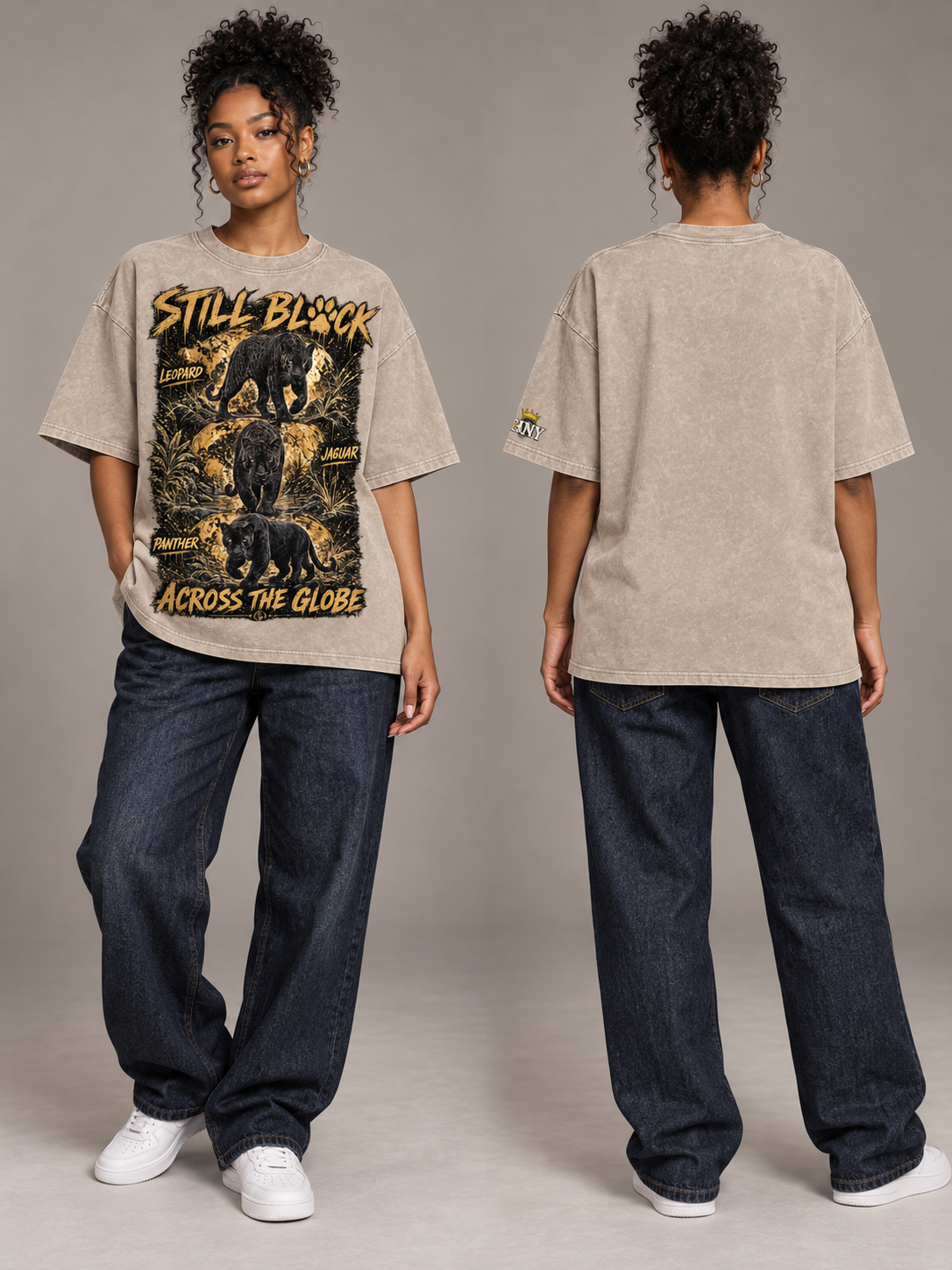 CHNY,Featured Collection,Streetwear,Graphic Tee,Luxury Streetwear,Black Cats,Oversized Tee,Vintage Wash,Premium Cotton,Statement Piece