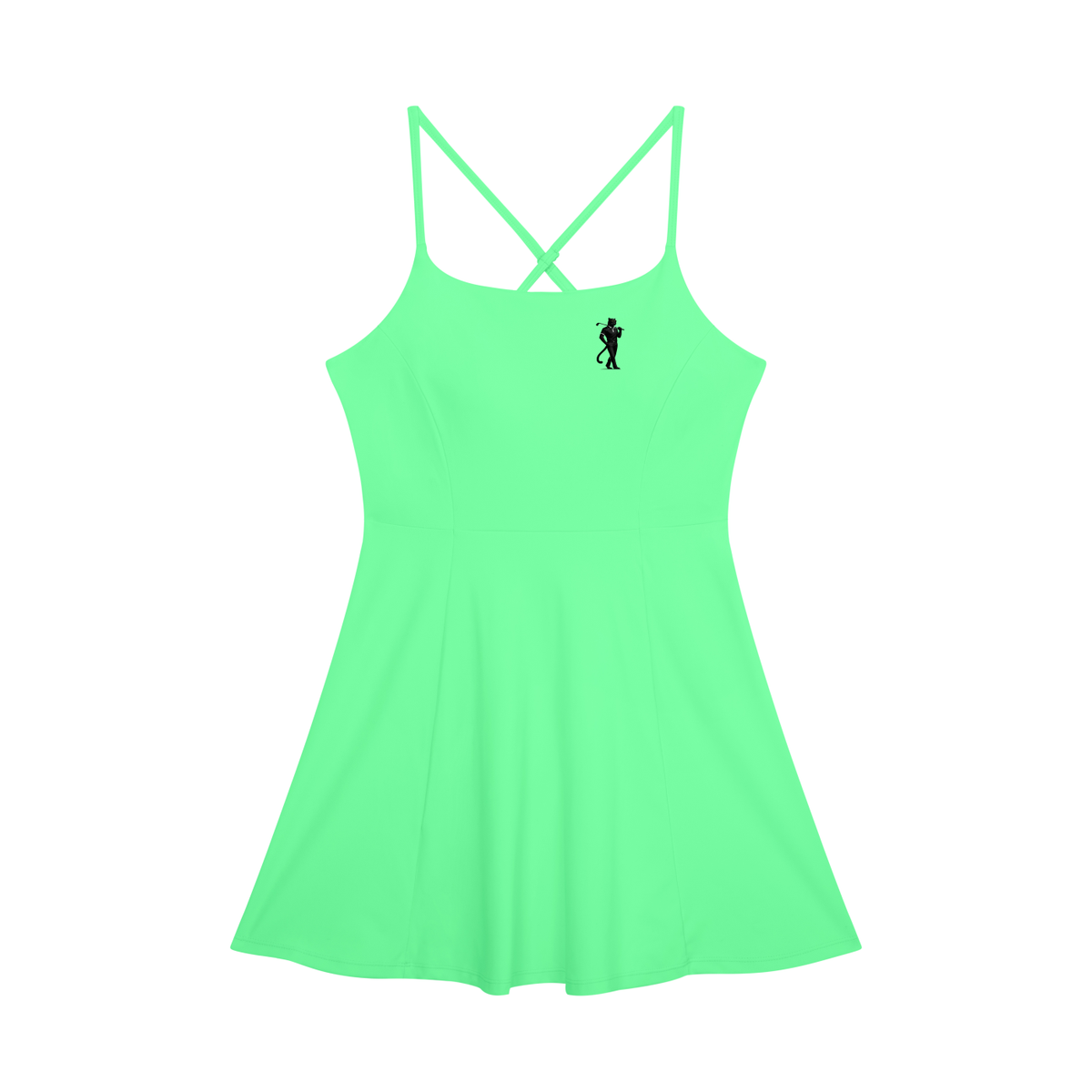 clubhouse,mini,dress,sleeveless,crossback,aline,stretch